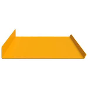 Plovoucí police 4 pcs Hořčicově žlutá 100 x 18 x 2,5 cm Ocel - obrázek 6