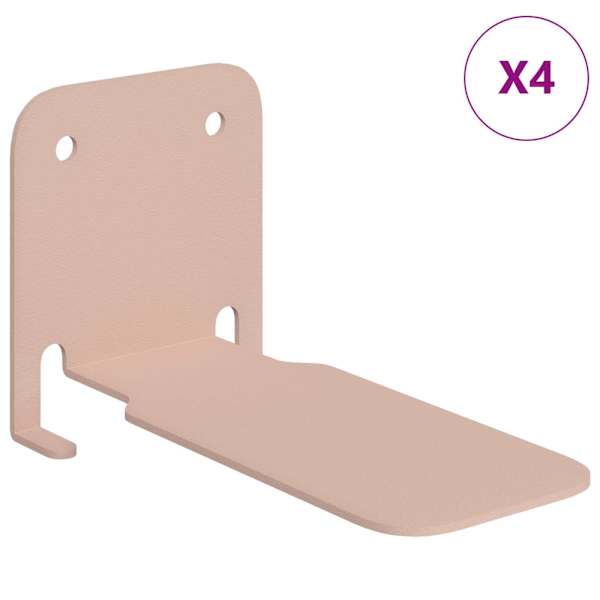 vidaXL n&auml;htamatu ujuv riiul 4 tk Roosa 6 x 11 x 6,5 cm
