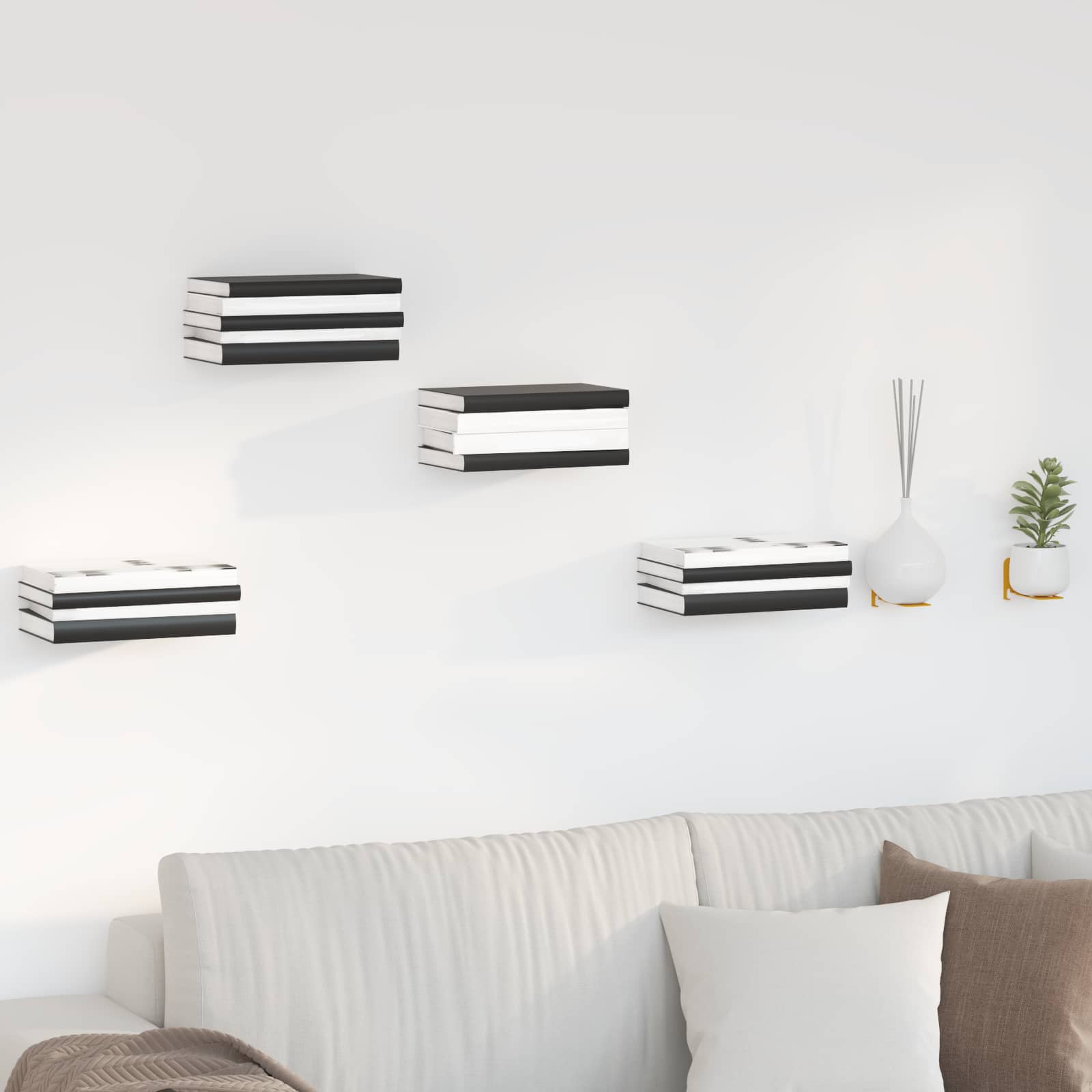 Drijvende plank met plank 4 pcs Mosterdgeel 6 x 10,8 x 6,6 cm