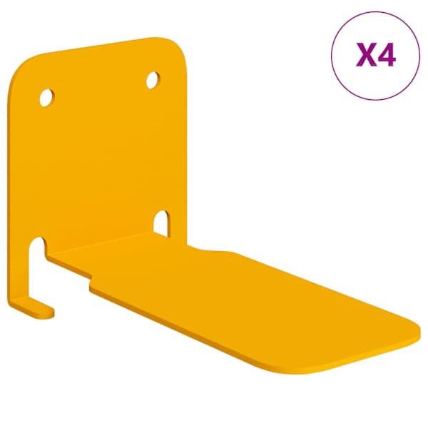 vidaXL n&auml;htamatu ujuv riiul 4 tk Kollane sinep 6 x 11 x 6,5 cm