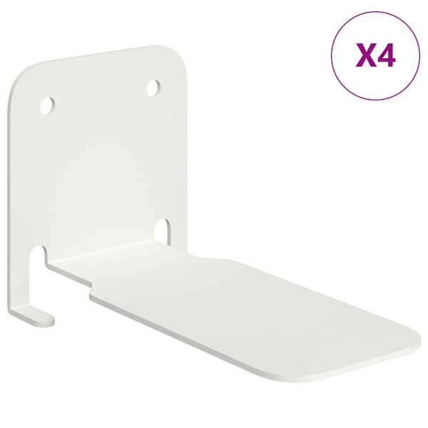 vidaXL n&auml;htamatu ujuv riiul 4 tk Valge 6 x 11 x 6,5 cm