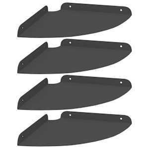 Plovoucí police s policí s úložištěm 4 pcs Černý 24 x 24 x 2 cm - obrázek 2