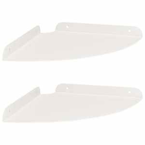 Plovoucí police s policí s úložištěm 2 pcs Bílý 24 x 24 x 2 cm - obrázek 2