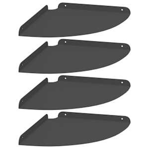 Plovoucí police s policí s úložištěm 4 pcs Černý 30 x 30 x 2 cm - obrázek 2