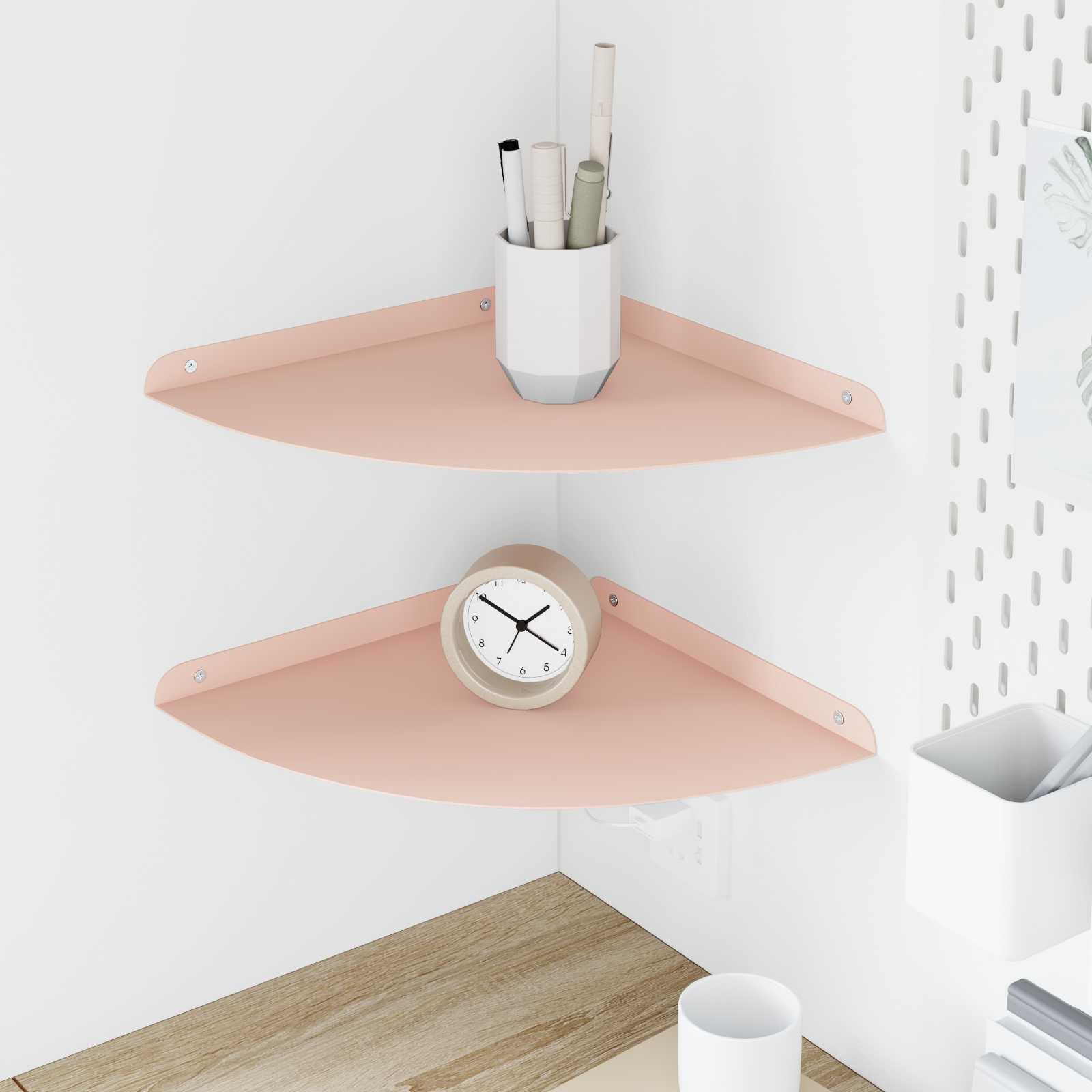 Drijvende plank met plank met opslag 2 pcs Roze 30 x 30 x 2 cm