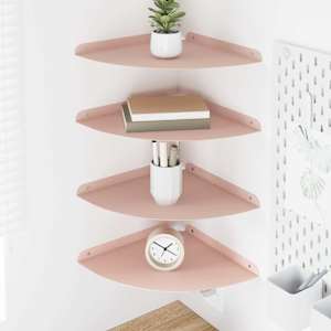 Ležeča polica s polico 4 pcs Roza 30 x 30 x 2 cm