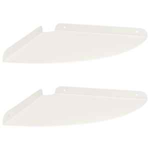 Plovoucí police s policí s úložištěm 2 pcs Bílý 30 x 30 x 2 cm - obrázek 2