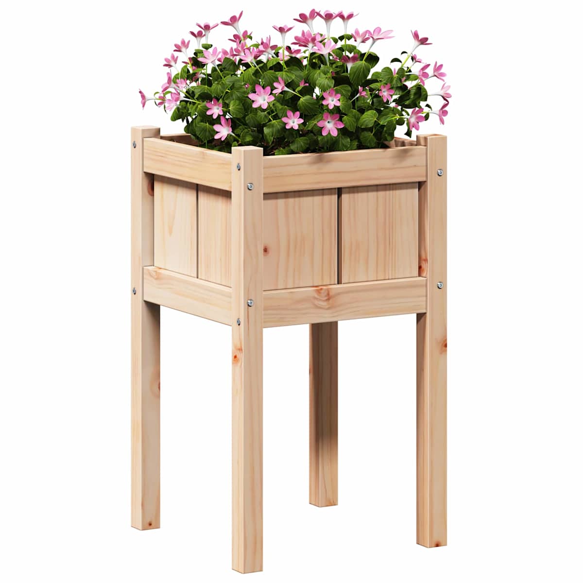 Have Blomsterkrukke Natur 40 x 40 x 70 cm Massiv fyrretræ - Billede 3
