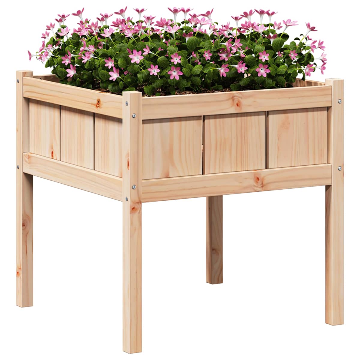 Have Blomsterkrukke Natur 70 x 70 x 70 cm Massiv fyrretræ - Billede 3