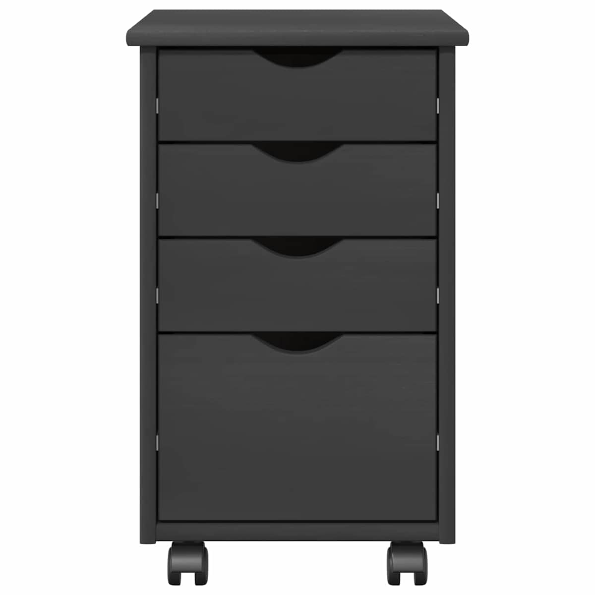 Rullende skab med hjul 34 x 39 x 56 cm Massivt fyrretræ - Billede 5