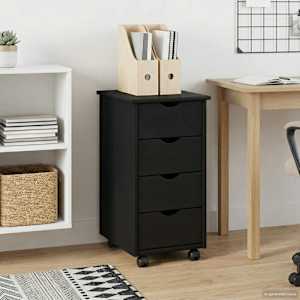 Gležnji kabinet Črna 34 x 39 x 65,5 cm Masivno borovo les