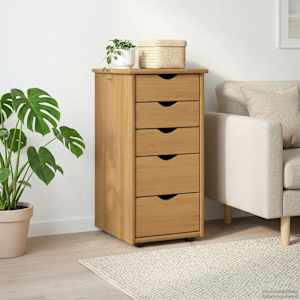 Za omarice Medeno rjava 34 x 39 x 61,5 cm Masivno borovo les