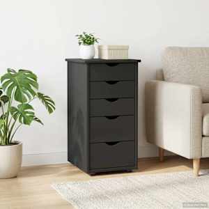 Za omarice Siva 34 x 39 x 61,5 cm Masivno borovo les