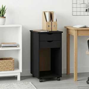 Gležnji kabinet Črna 34 x 39 x 65,5 cm Masivna borovina