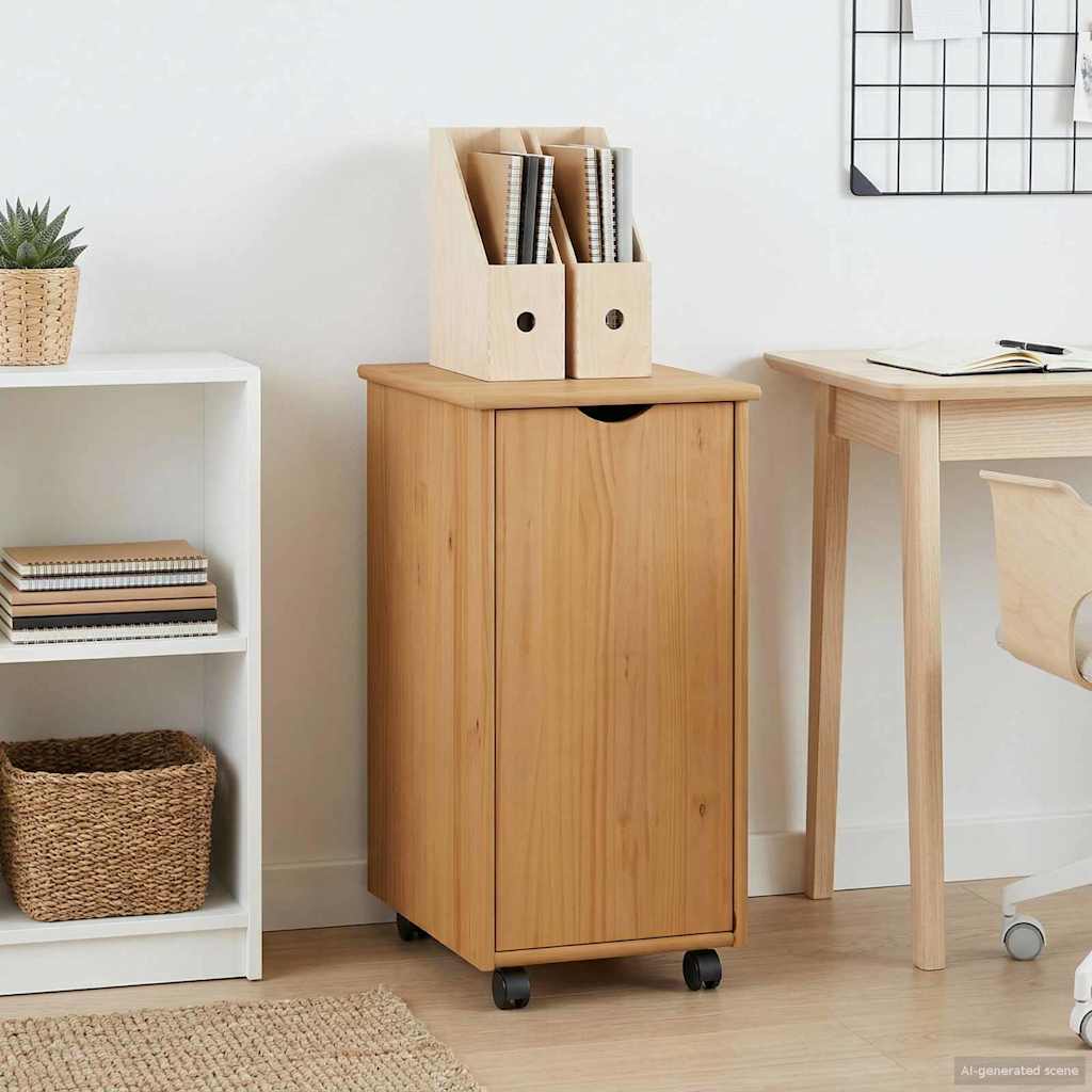vidaXL Cabinet mobil Maro miere 34 x 39 x 65,5 cm Lemn de pin masiv