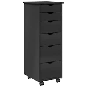 vidaXL Rattaga kapp 34 x 39 x 93,5 cm Kindel m&auml;nnipuidust Hall