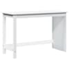 vidaXL Laud Valge 112 x 50 x 75 cm Kindel m&auml;nnipuidust