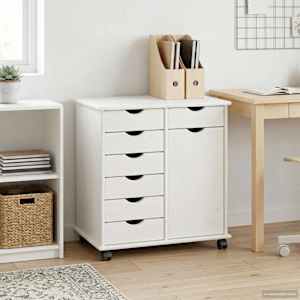 Gležnji kabinet Bela 63,5 x 39 x 65,5 cm Masivno borovo les