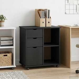 Gležnji kabinet Siva 63,5 x 39 x 65,5 cm Masivno borovo les