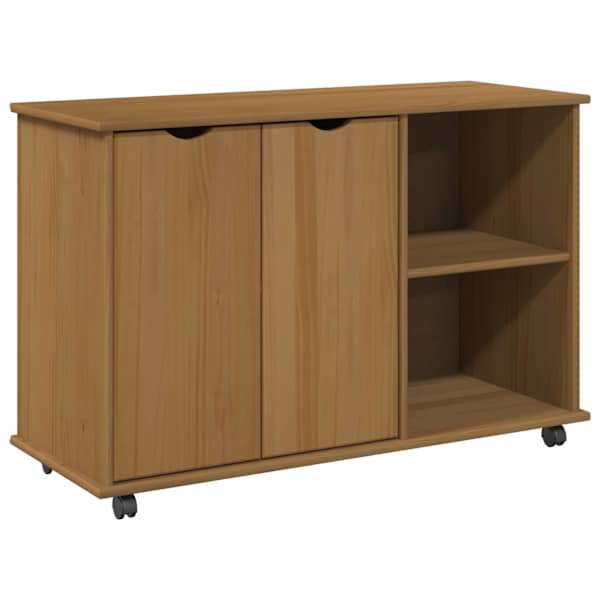vidaXL Rattaga kapp Meepruun 100 x 39 x 65,5 cm Kindel m&auml;nnipuidust