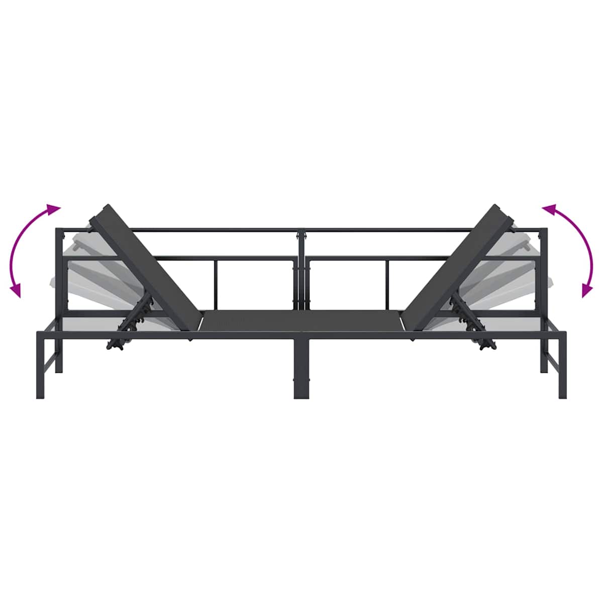 Solstol Textilene Sort - Billede 8