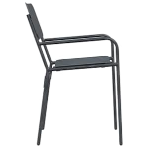 Zahradní křesla 2 pcs Antracit 51 x 55 x 81 cm Ocel - obrázek 5