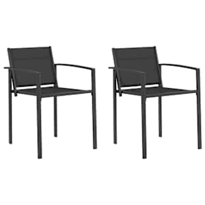 vidaXL Aiatoolid 2 tk Must ja Anthracite Textilene kangas
