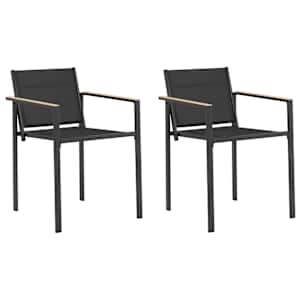 vidaXL Aiatoolid 2 tk Must ja Anthracite Textilene kangas
