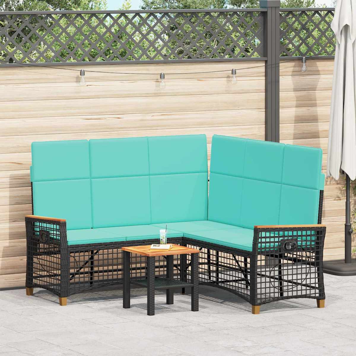 Havemøbel-set med reclining sofa 5-Antal sæder
