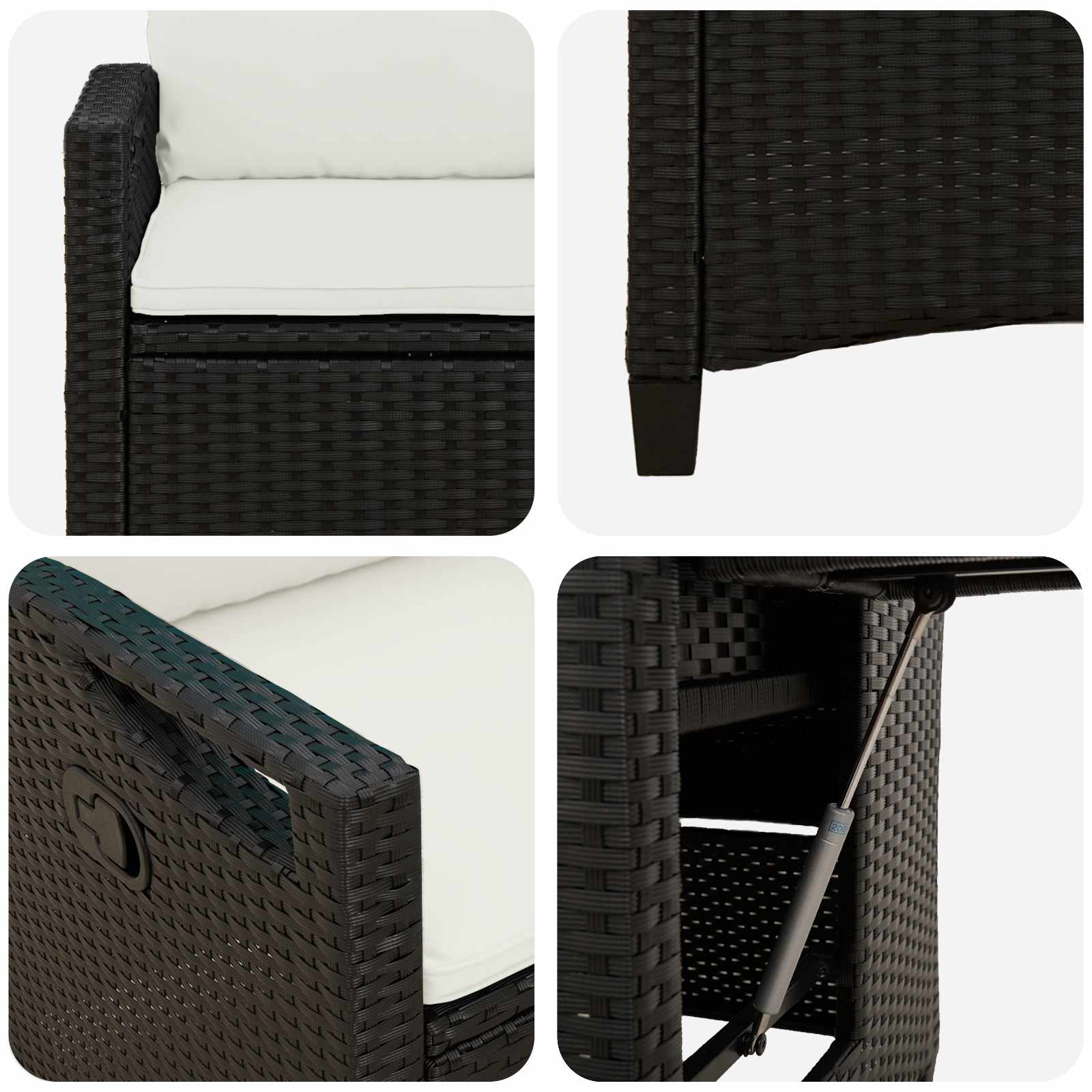 Лежанки за градина 56 x 60 x 112 см стомана - Image 8