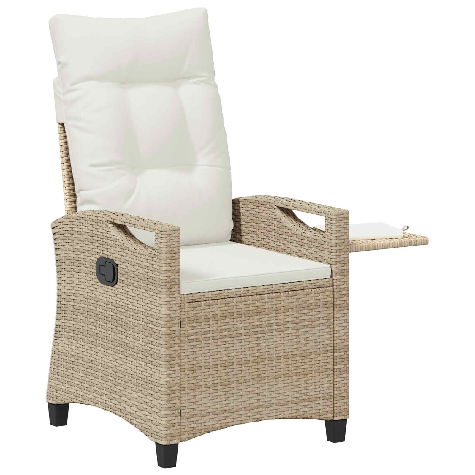 Thumbnail - vidaXL Verstellbarer Gartenstuhl Beige und Creme 56 x 60 x 112 cm