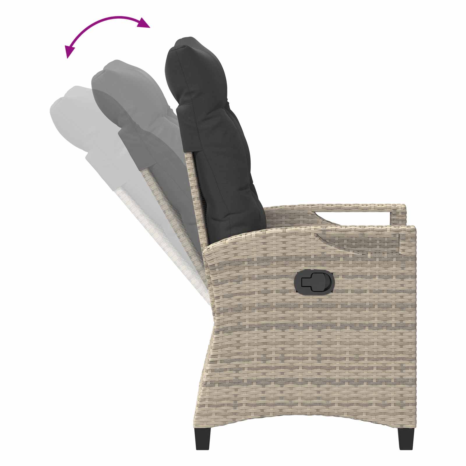 Лежанки за градина 56 x 60 x 112 см стомана - Image 9