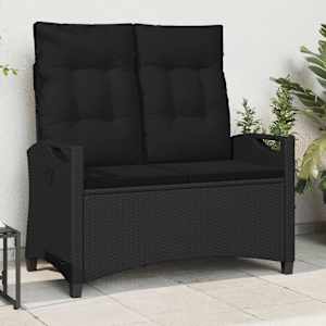 Zahradní lavice Černá 105 x 60 x 112 cm Ocel a polyester - obrázek 1