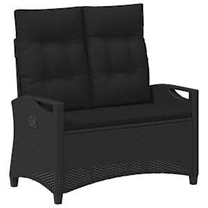 Zahradní lavice Černá 105 x 60 x 112 cm Ocel a polyester - obrázek 2