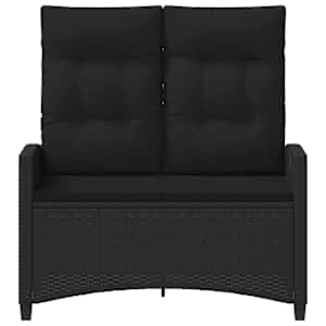 Zahradní lavice Černá 105 x 60 x 112 cm Ocel a polyester - obrázek 4