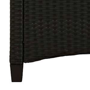Zahradní lavice s polštářem Černá a krémová 105 x 60 x 112 cm - obrázek 5