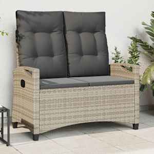 Vrtna klop z blazino 105 x 60 x 112 cm jeklo