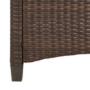 Zahradní lavice s polštářem Hnědá a červená 105 x 60 x 112 cm - obrázek 8