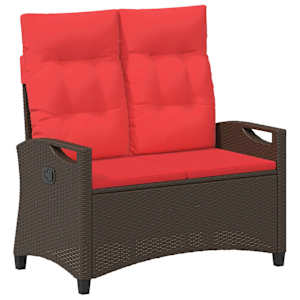 vidaXL Aiapink Pruun ja Punane 105 x 60 x 112 cm Teras ja pol&uuml;ester