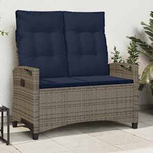 Vrtna klop z blazino 105 x 60 x 112 cm jeklo