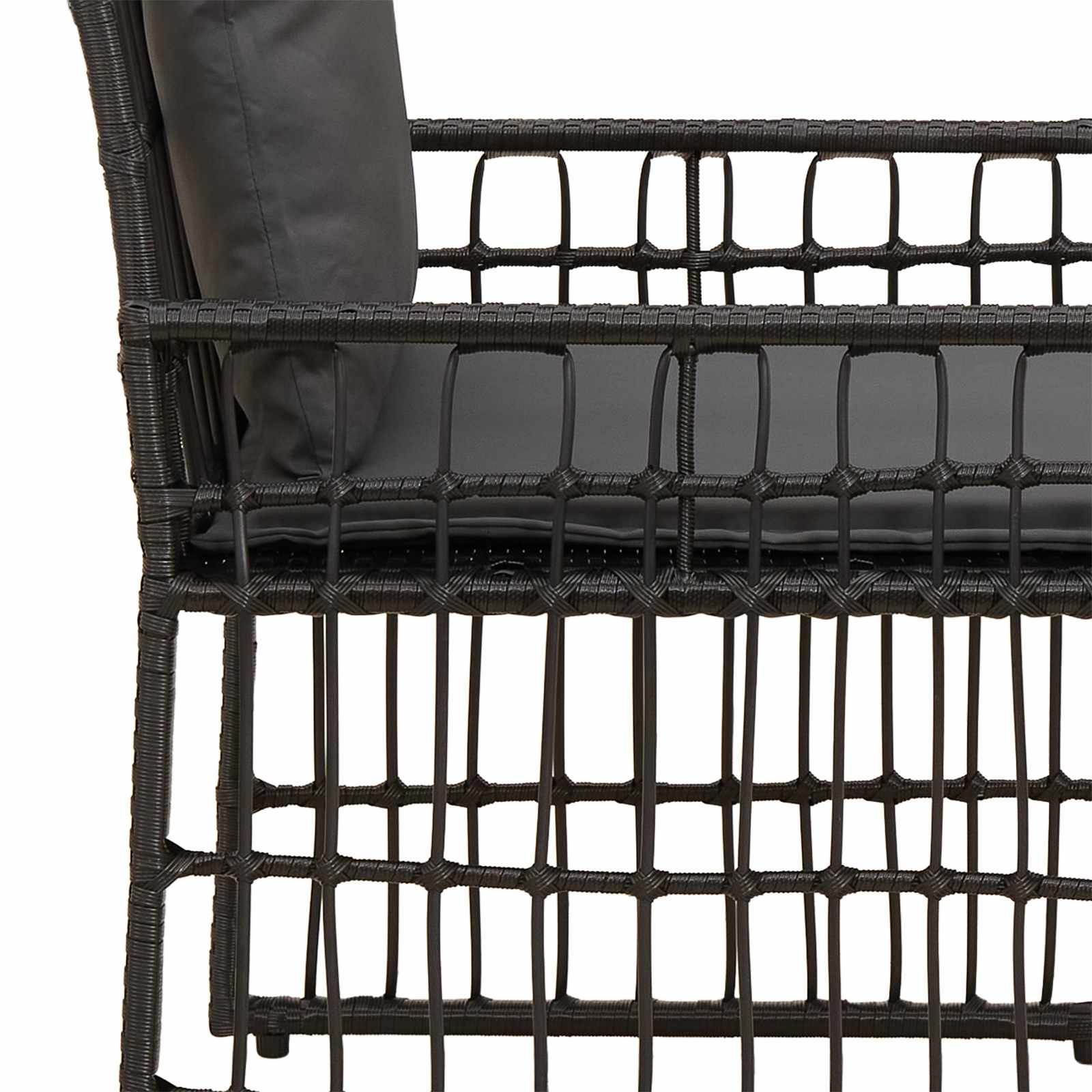 Zunanji pohištveni set 4 pcs Črna in Temno siva - slika 12