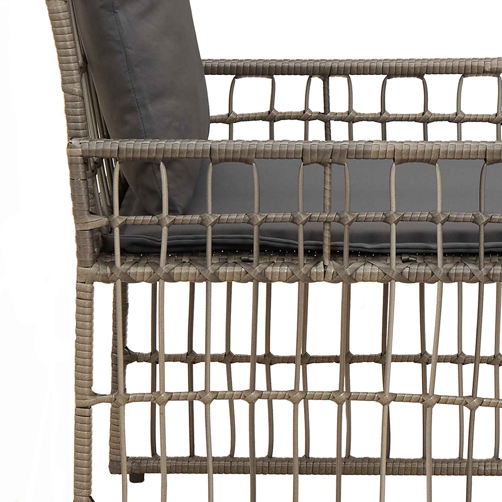 Zunanji pohištveni set 4 pcs Črna in Temno siva - slika 11