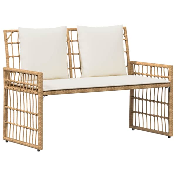 vidaXL V&auml;libank 2 -Seater 116 x 55 x 82 cm Terase ja pol&uuml; rattan
