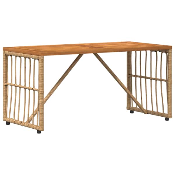 vidaXL V&auml;li Laua Neutraalne 80 x 40 x 40 cm Terase ja pol&uuml; rattan