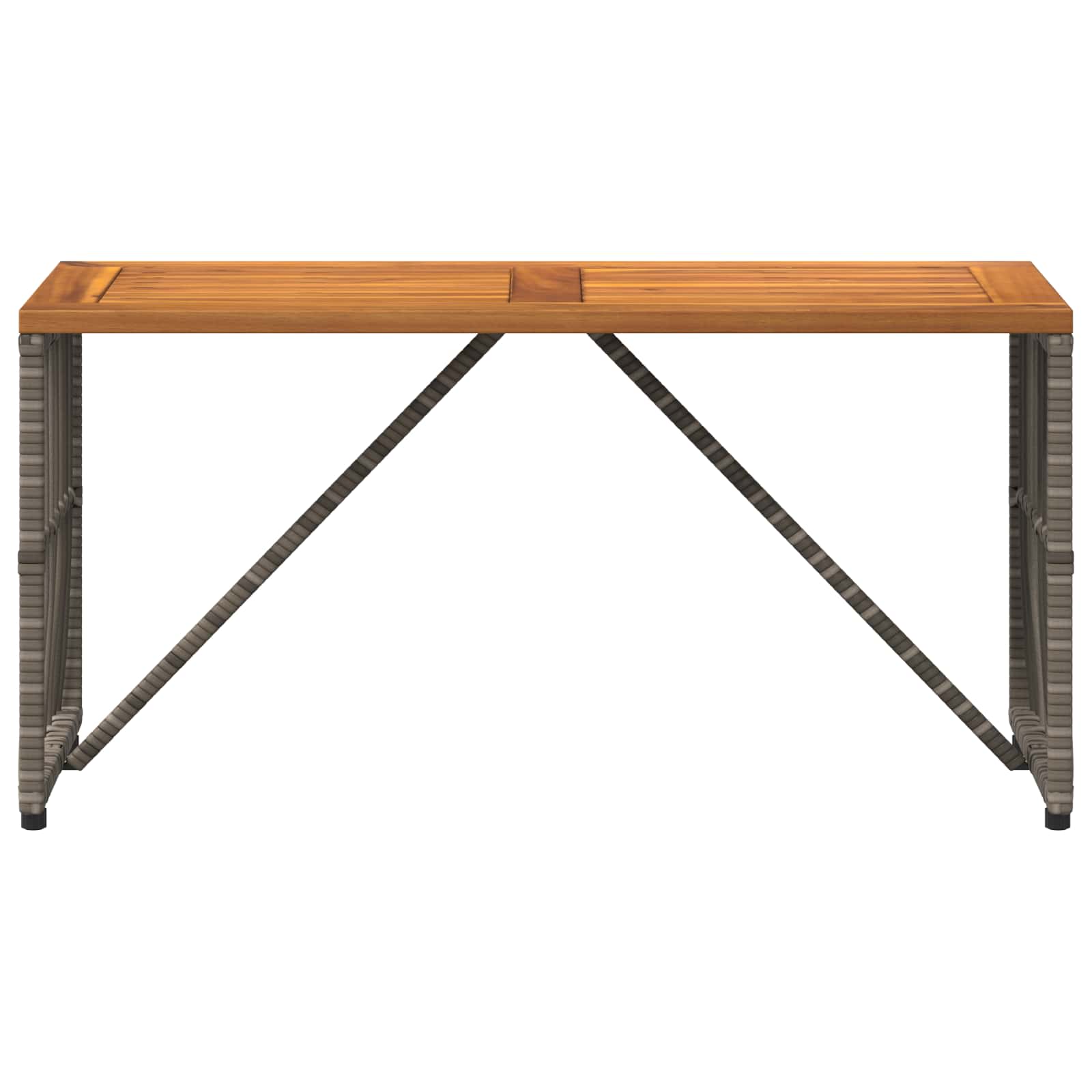 Ulkopöytä Harmaa 80 x 40 x 40 cm Teräs ja Polyrottinki - Image 5