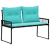 vidaXL V&auml;libank 2 -Seater 4 tk 110 x 59 x 82 cm pol&uuml;rotang Ristk&uuml;lik