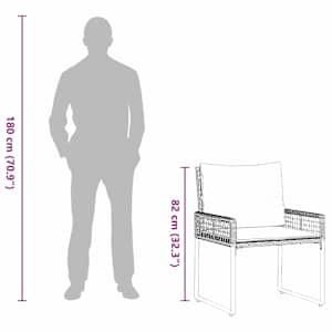 Sada venkovního nábytku s polštářem 3 pcs Šedá a námořnická - obrázek 12
