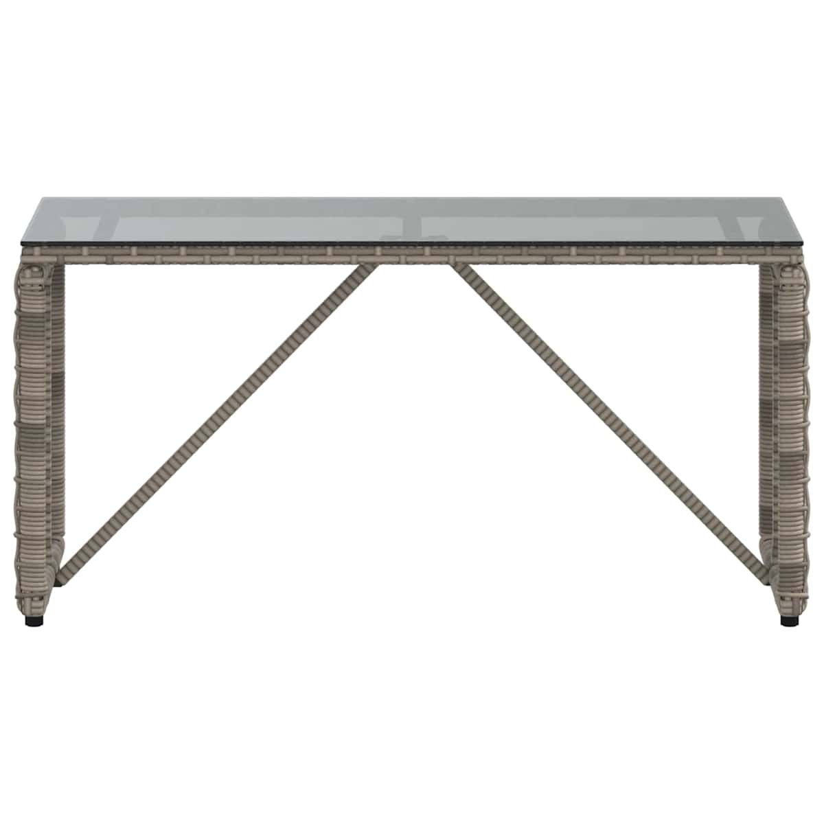 Udendørs Bord 80 x 40 x 40 cm PE Rattan og Glas - Billede 4