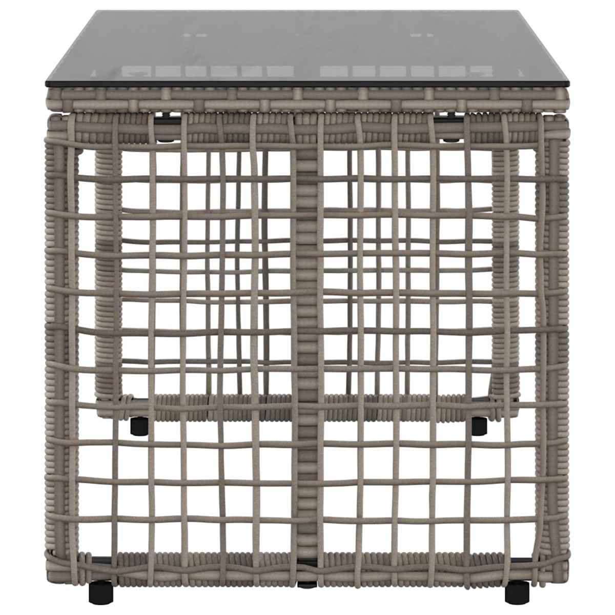 Udendørs Bord 80 x 40 x 40 cm PE Rattan og Glas - Billede 5