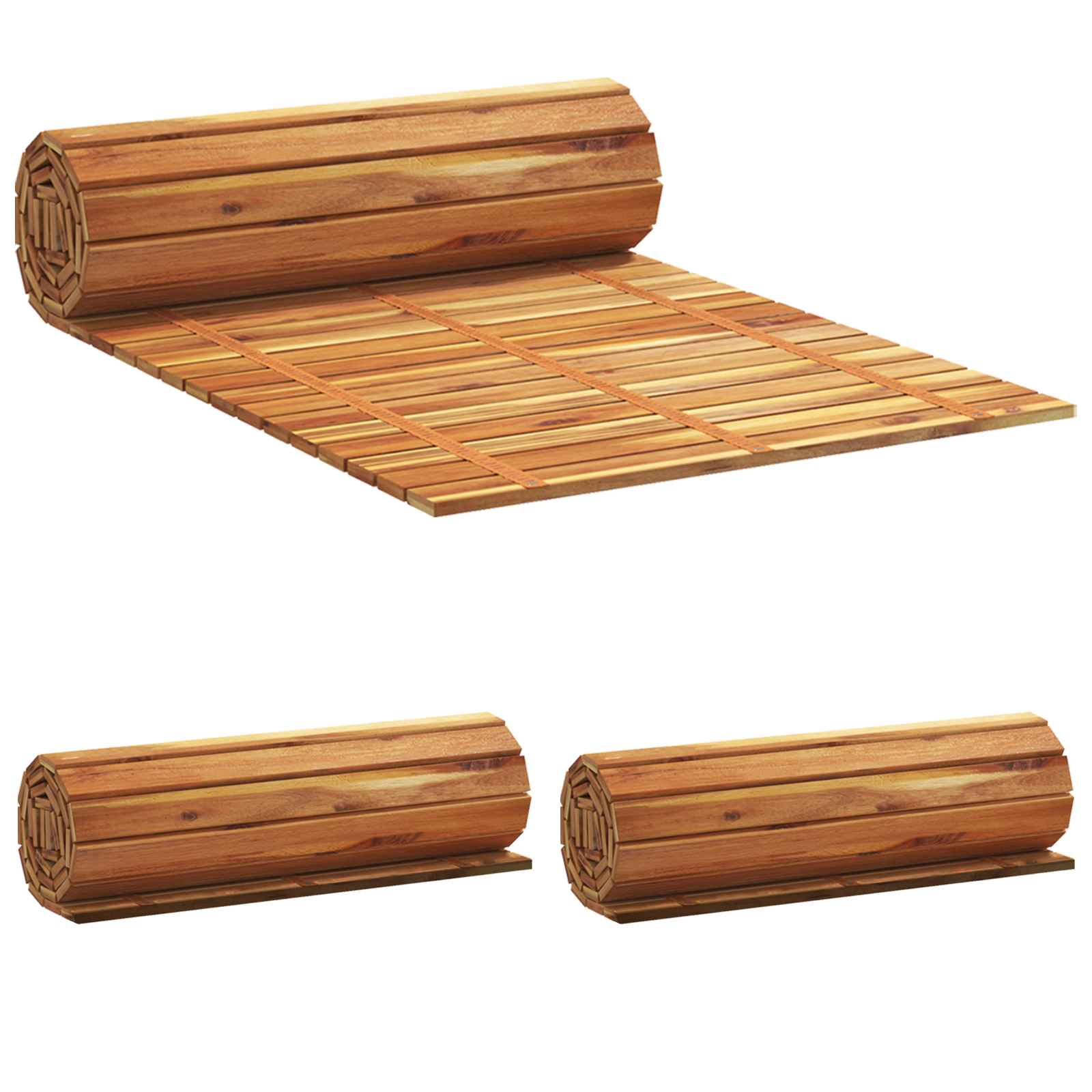 Tuinpad 3 st Naturel 200 x 50 cm Massief Acaciahout image 2